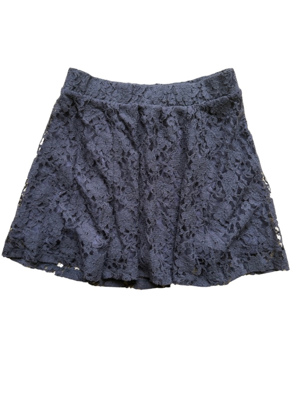 Navy Blue Lace Skirt